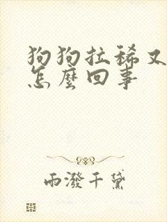 狗狗拉稀又吐是怎么回事