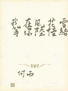 我在风花雪月里等你陆佳结局