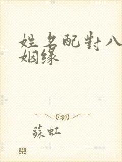 姓名配对八字测姻缘