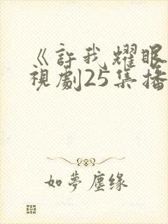 《许我耀眼》电视剧25集播放