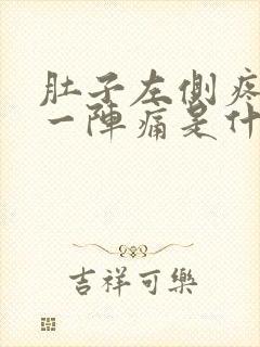 肚子左侧疼一阵一阵痛是什么原因