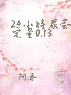 24小时尿蛋白定量0.13