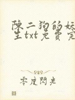 陈二狗的妖孽人生txt免费完整版