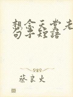 想念天堂老公的句子短语