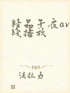 精品午夜av在线播放