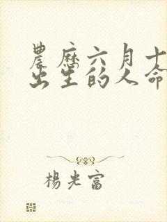 农历六月十二日出生的人命运