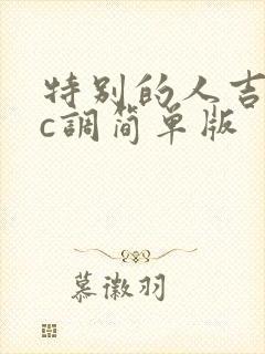 特别的人吉他谱c调简单版