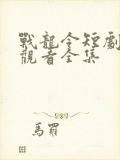 战龙令短剧免费观看全集