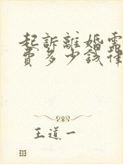 起诉离婚需要花费多少钱律师费