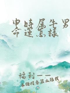 申时属牛男孩的命运怎样