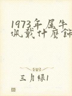 1973年属牛佩戴什么饰品好