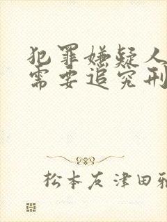 犯罪嫌疑人死亡需要追究刑事责任吗