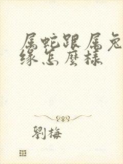 属蛇跟属兔的姻缘怎么样