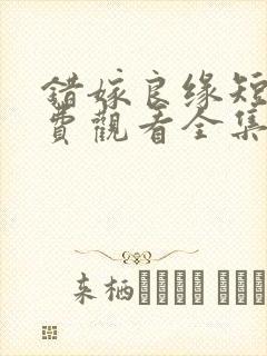 错嫁良缘短剧免费观看全集高清