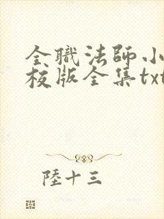 全职法师小说精校版全集txt