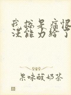 我总是痛恨自己没能力给了你太多委屈什么歌