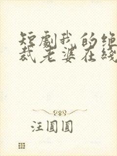 短剧我的绝美总裁老婆在线看