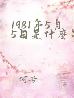 1981年5月5日是什么星座