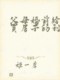 父母婚前给儿子买房子的利弊