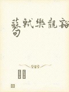 苏轼乐观豁达诗句