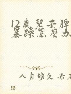 12岁儿子脾气暴躁怎么办