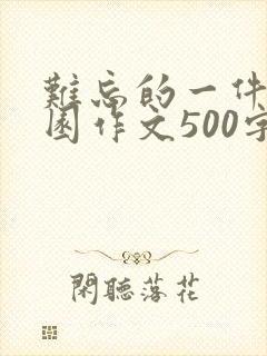 难忘的一件事校园作文500字