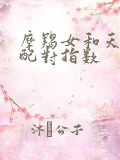 摩羯女和天秤男配对指数