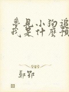 梦见小狗追着咬我是什么预兆呢