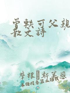 曾轶可父亲写的散文诗