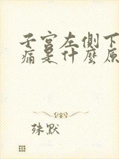 子宫左侧下面疼痛是什么原因