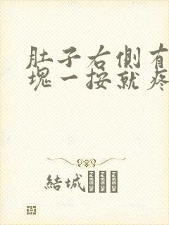 肚子右侧有个硬块一按就疼怎么回事