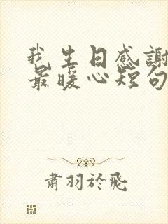 我生日感谢老公最暖心短句子