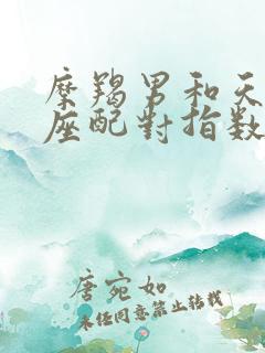 摩羯男和天蝎女座配对指数