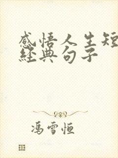 感悟人生短暂的经典句子