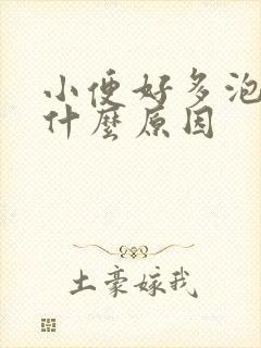 小便好多泡泡是什么原因