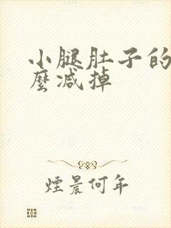 小腿肚子的肉怎么减掉