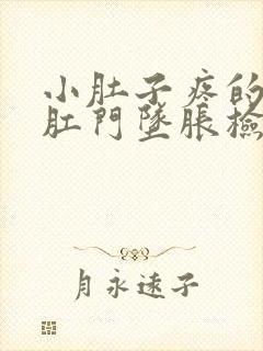 小肚子疼的厉害肛门坠胀检查什么