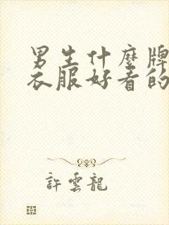 男生什么牌子的衣服好看的