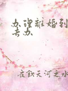 办理离婚到哪里去办