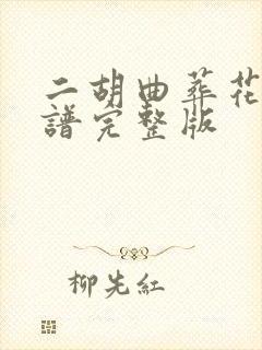 二胡曲葬花吟曲谱完整版