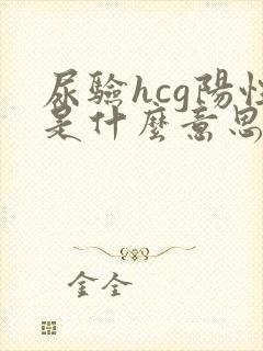 尿验hcg阳性是什么意思