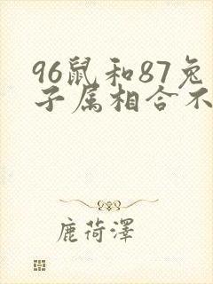 96鼠和87兔子属相合不合