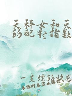 天秤女和天蝎男的配对指数