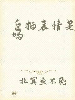 自拍表情是本人吗