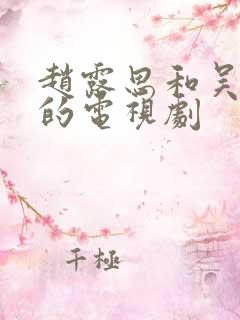 赵露思和吴磊演的电视剧