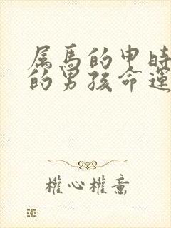 属马的申时出生的男孩命运怎么样