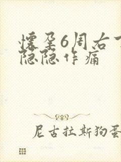 怀孕6周右下腹隐隐作痛