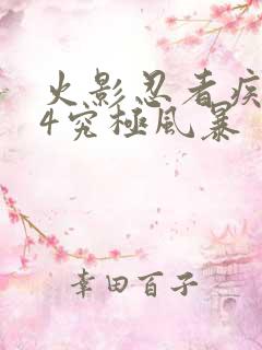 火影忍者疾风传4究极风暴