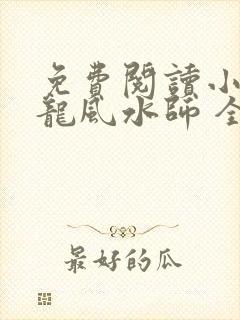 免费阅读小说寻龙风水师 全免费