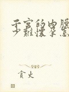 子宫的内膜薄量少难怀孕怎么办